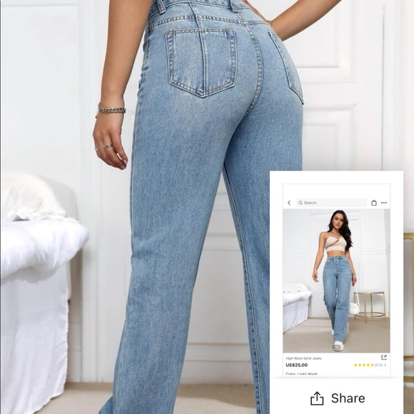 High Waist BF Jeans - Picture 2 of 2